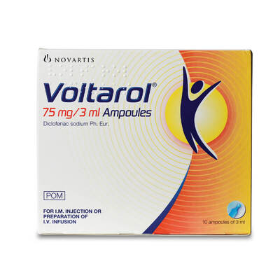 Voltarol Injection 75mg / 3ml x10 75mg/3ml Ampoule POM Voltarol Injection 75mg / 3ml x10 75mg/3ml Ampoule POM