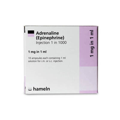 Adrenaline 1:1,000/1ml Ampoule POM x10 Adrenaline 1:1,000/1ml Ampoule POM x10