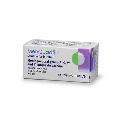 Menquadfi meningococcal (group A,C,W,Y) conjugate vaccine 0.5ml solution for injection POM X 1 Menquadfi meningococcal (group A,C,W,Y) conjugate vaccine 0.5ml solution for injection POM X 1
