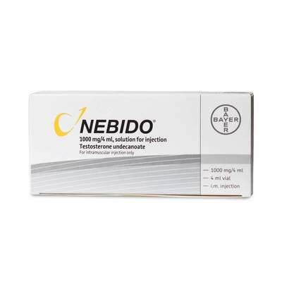Testosterone Undecanoate Nebido 1000mg/4ml Ampoule POM x1 Testosterone Undecanoate Nebido 1000mg/4ml Ampoule POM x1