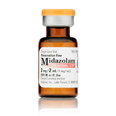 Midazolam 2mg/ml, 50ml Ampoule POM, SIG x1