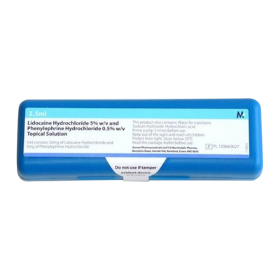 Lidocaine & Phenylepherine Nasal Solution 5% - 0.5% / 2.5ml x 1 Solution POM Lidocaine & Phenylepherine Nasal Solution 5% - 0.5% / 2.5ml x 1 Solution POM