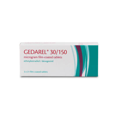 Gedarel Tablet - 30mcg/150mcg - Pack of 21 x 3 30mcg/150mcg Tablet POM, R Gedarel Tablet - 30mcg/150mcg - Pack of 21 x 3 30mcg/150mcg Tablet POM, R
