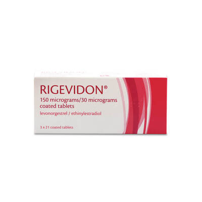 Rigevidon 30mcg/150mcg Tablet POM, R x63 Rigevidon 30mcg/150mcg Tablet POM, R x63