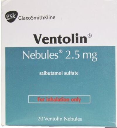 Ventolin 2.5mg Nebule POM x20
