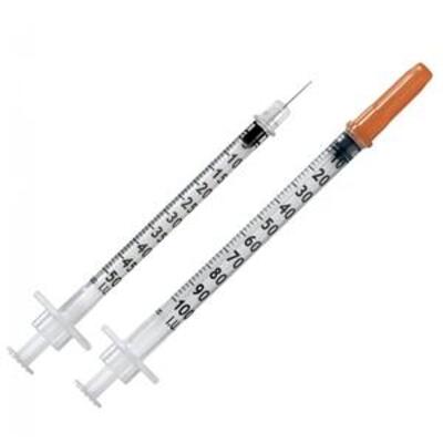 Insulin Syringe and Needle 30g 0.5ml x100
