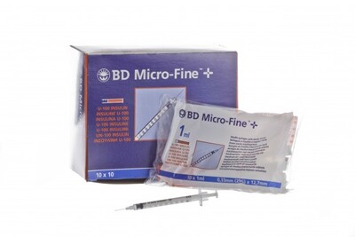 BD Micro-Fine + Insulin Syringes, 0.5ml 29G - x 100
