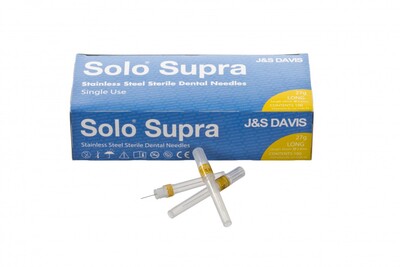 Solo Supra Dental Needles, pack of 100 27g x 35mm