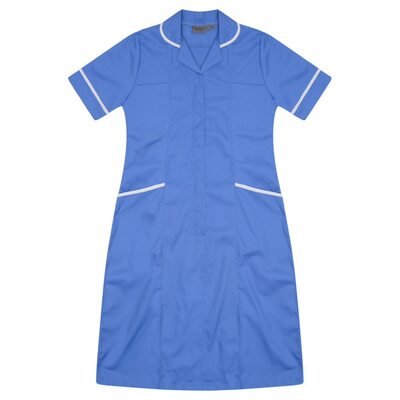 Nurses Dress Hospital Blue/White Trim uk 6