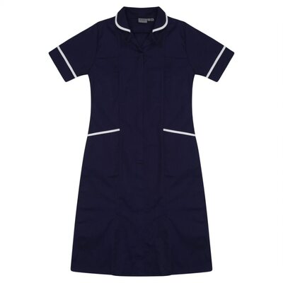Nurses Dress Navy/White Trim uk 6