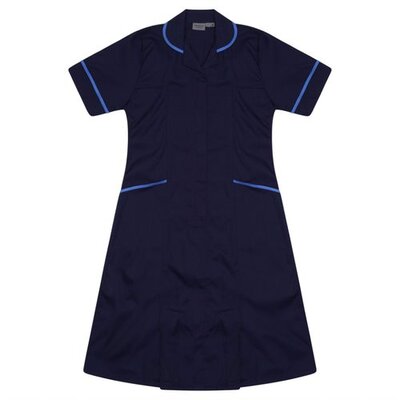 Nurses Dress Navy/Hospital Blue Trim uk 6