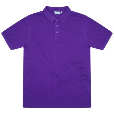 Mens Pique Polo Shirt Purple xs