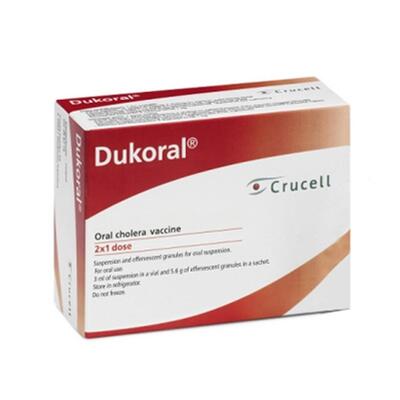 Dukoral  5.6g and 3ml Granules and Vial POM x2