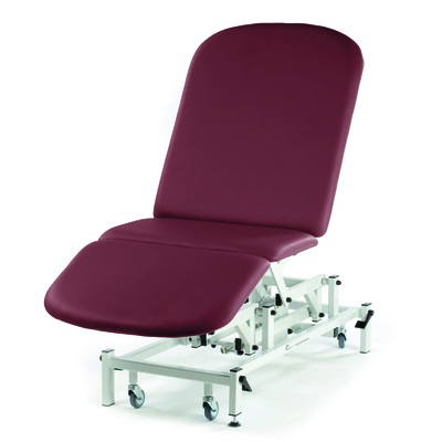 MEDICARE BARIATRIC 3 SECTION ELECTRIC COUCH- BURGUNDY Burgundy