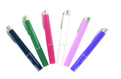 Reusable Pen Torch with Batteries - White
