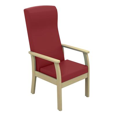 Sunflower Atlas Patient High Back Arm Chair - Anti Bac Vinyl Red Wine