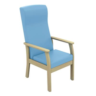 Sunflower Atlas Patient High Back Arm Chair - Anti Bac Vinyl Cool Blue