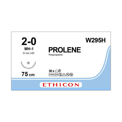 Ethicon Prolene Blue Suture 75cm M3 W295H (Pack of 36) Ethicon Prolene Blue Suture 75cm M3 W295H (Pack of 36)