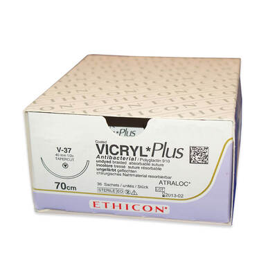 VCP311H	Coated VICRYL* 													Plus Suture	22mm	70cm	violet	3-0  2	1/2 circle Taper Point Plus Needle		x36