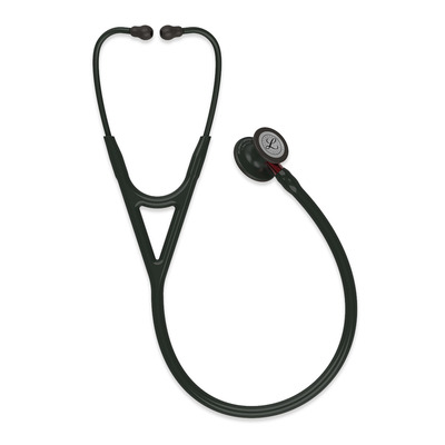 3M Littmann Cardiology IV Stethoscope Black Tube and Black Chestpiece with Red Stem 3M Littmann Cardiology IV Stethoscope Black Tube and Black Chestpiece with Red Stem
