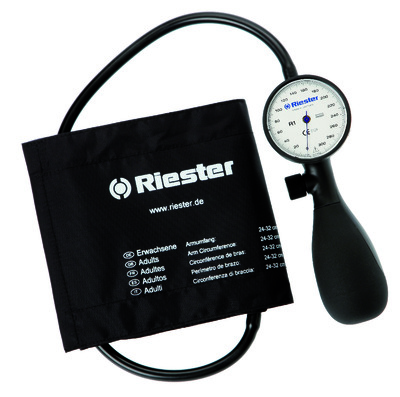 Riester Shock-Proof Aneroid Sphyg - Adult Cuff (Black) 24-32cm