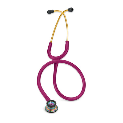 3M Littmann Classic II Infant Stethoscopes -  Raspberry with Rainbow Chestpiece