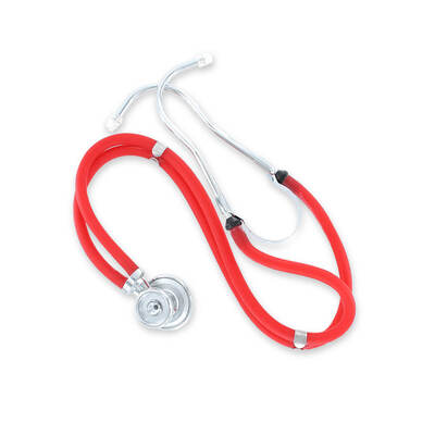 Timesco Twin Tube (Sprague Rappaport) Stethoscope -  Red