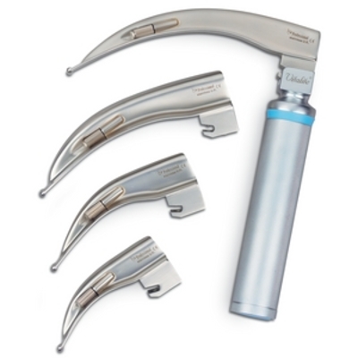 Laryngoscope 4 Blade Set (Blades 1, 2, 3 and 4) with Handle