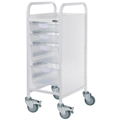 Sunflower Vista 30 Trolley, 2 Single and 2 Double Trays - Clear Trays Clear Trays