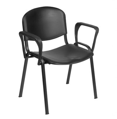 Sunflower Venus Visitor Chair with Arms Black