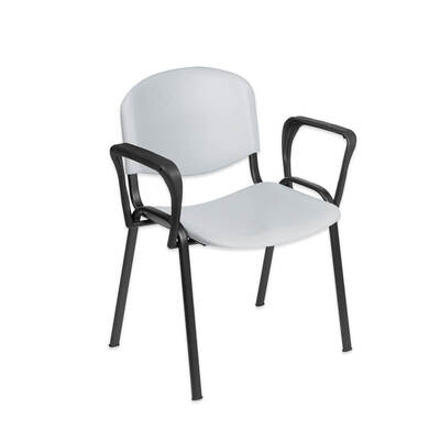 Sunflower Venus Visitor Chair with Arms Grey