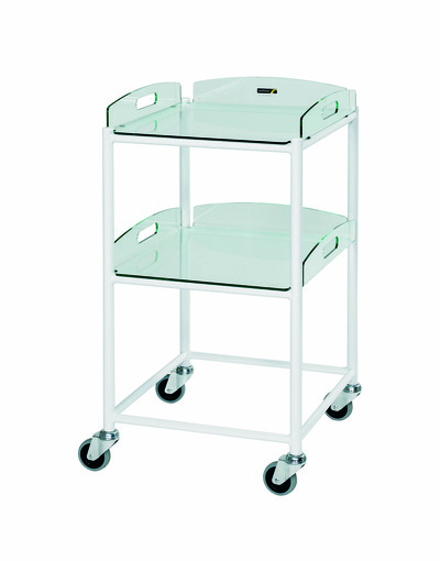 Sunflower Small Dressing Trolley with 2 Glass Effect Shelves