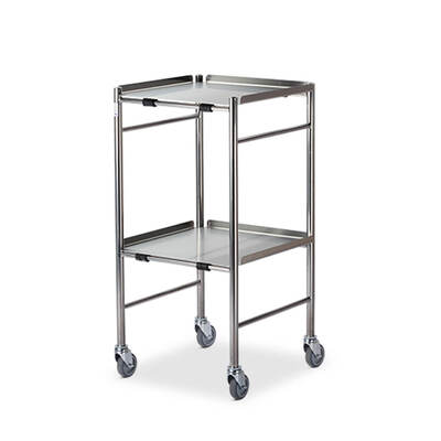 Bristol Maid Small Dressing Trolley with 2 Shelves Stainless Steel Bristol Maid Small Dressing Trolley with 2 Shelves Stainless Steel