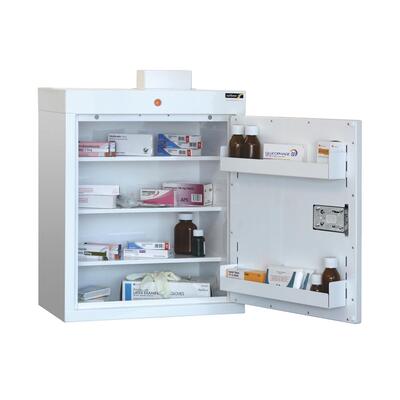 Sunflower Medicine Cabinet with 3 Shelves, 2 Door Trays and 1 Door  60 x 50 x 30cm