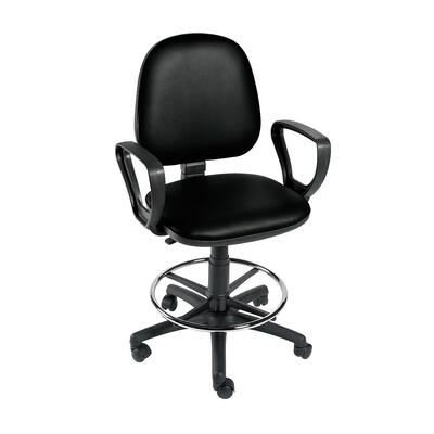 Sunflower Operators Chair with Arms and Foot Ring - Black Black