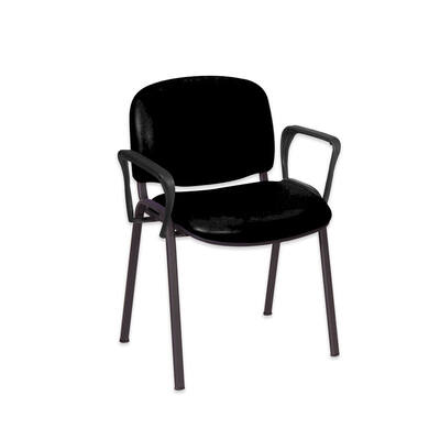 Sunflower Galaxy Visitor Chair with Arms - Anti Bac Black