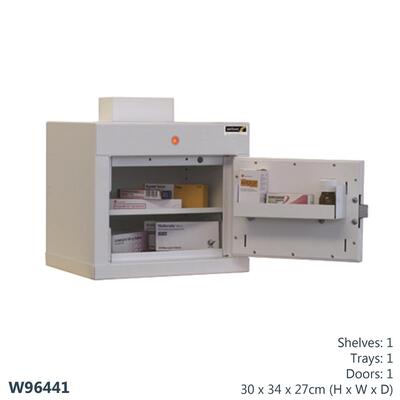 Sunflower Controlled Drug Cabinet with 1 Shelf, 1 Tray and 1 Door  30 x 34 x 27cm