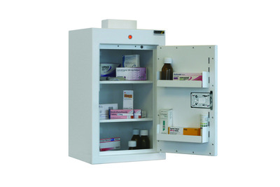 Sunflower Controlled Drug Cabinet with 2 Shelves, 2 Trays and 1 Door  55 x 34 x 27cm