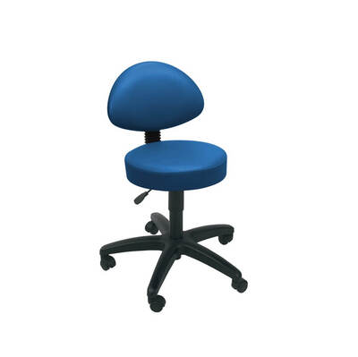 Sunflower Gas Lift Stool with Back Rest - Navy Navy