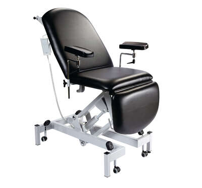 Sunflower Fusion Phlebotomy Chair with Electric Height Adjustment Black