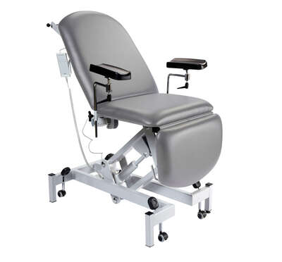 Sunflower Fusion Phlebotomy Chair with Electric Back and Foot Section Grey