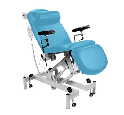 Sunflower Fusion Phlebotomy Chair with Tilting Seat Sky Blue