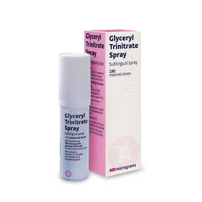 Glyceryl Trinitrate (GTN) 400mcg 180 Dose Spray x1 Glyceryl Trinitrate (GTN) 400mcg 180 Dose Spray x1