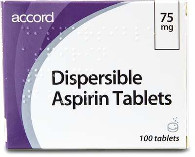 Aspirin Ersible 75mg Tablets x100