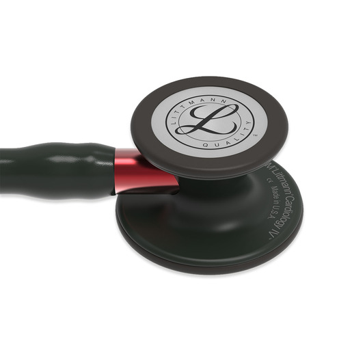 Littman Cardiology IV Stethoscope Black Tube and Black Chestpiece with Red Stem