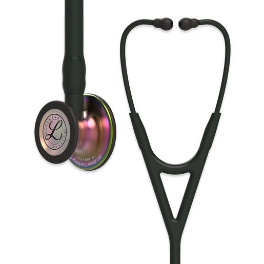 3M Littmann Cardiology IV Diagnostic Stethoscope - Black with Rainbow Chestpiece Black with Rainbow Chestpiece