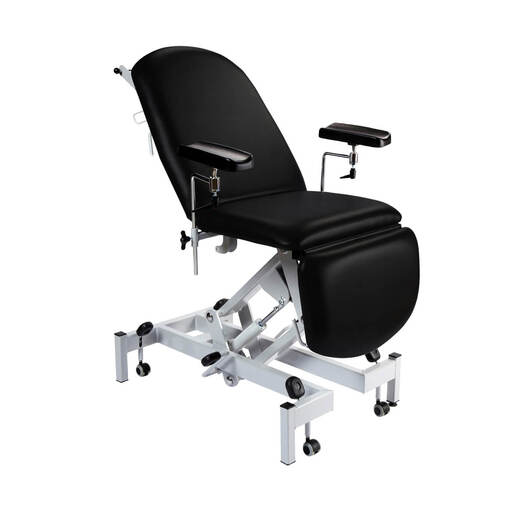 Sunflower Fusion Phlebotomy Chair with Hydraulic Height Adjustment Black