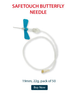 Safetouch™ Butterfly Needle (Black) 22g - x 50