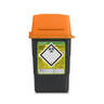Sharp Safe1L Grey/ Orange Lid sharps bin