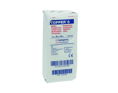 Topper 8 Swabs (Non-sterile) 5cm x 5cm x100